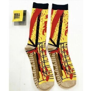 NWT Kill Bill Vol. 1 Socks Loot Crate Exclusive Yellow Blood Splatter Miramax